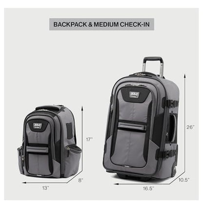 Travelpro Bold Softside Checked Medium Luggage & Backpack Set, Grey/Black - color: Grey, size: Medium