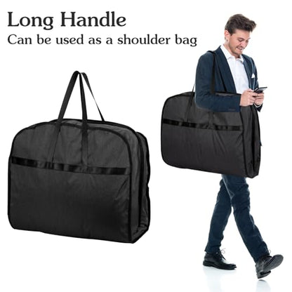 Limoomil 43" 6"‑Gusset Waterproof Foldable Suit Bag, Darkgrey - color: Darkgrey, size: 42" x 24" x 6"