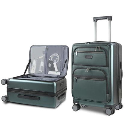 EMPSIGN 기내용 수하물 22x14x9 항공사 승인, 50.8cm(20인치) - color: 다크 그린.