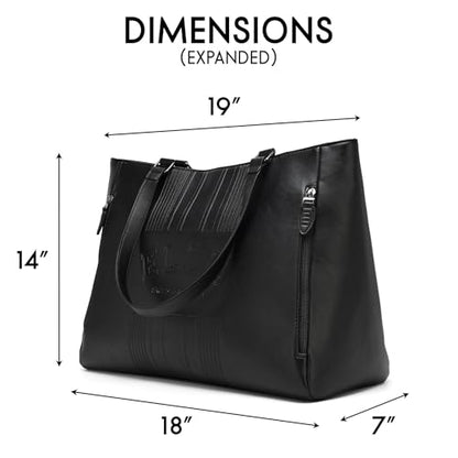 ELLE Roamer 24L Vegan Leather Weekender Tote Bag - color: Black