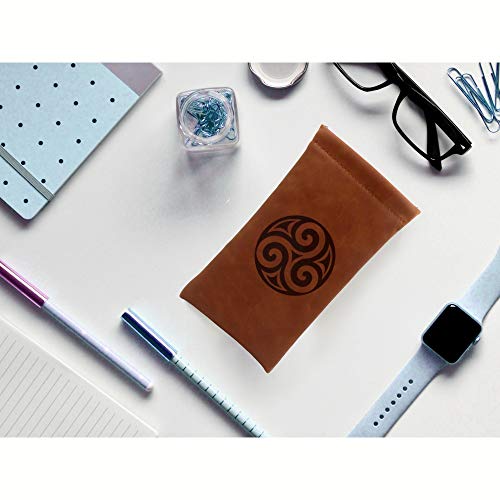 Soft Sunglasses case | Large Glasses Case Holder - Eyeglass Pouch Squeeze Top | Glasses pouch Lightweight Extra Layers - color: Ct8 Triskelion