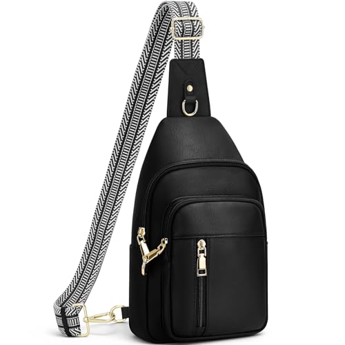 Anti Theft Crossbody Bags for Women RFID Sling Purse Travel - color: Black