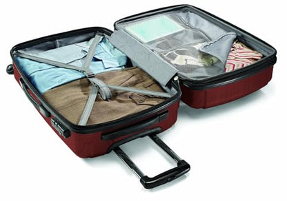 Samsonite Winfield 2 Hardside Expandable Luggage with Spinner Wheels, Burgundy, Checked-Medium 24-Inch - color: Burgundy, size: Checked-Medium Spinner