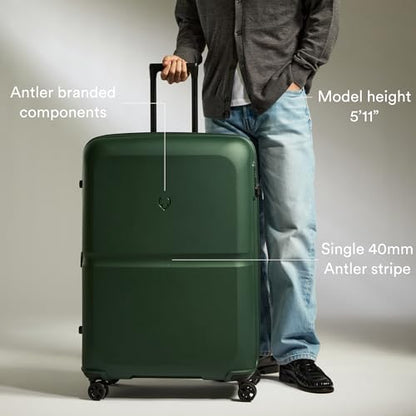 ANTLER Single Stripe Hardside Checked Large Luggage, Green, 32", 144L - color: Green, size: Large