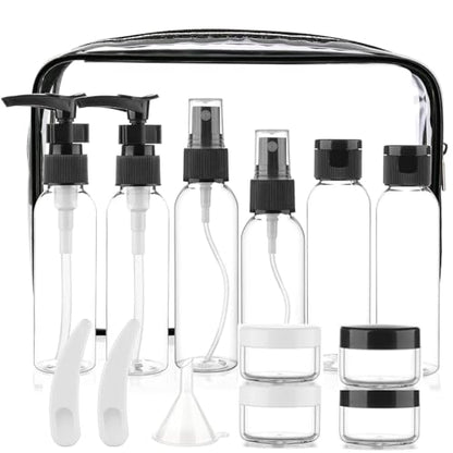 Cosywell Travel Bottles for Toiletries 15 Pack 2oz TSA Approved Bottles - color: H-Black-15pcs