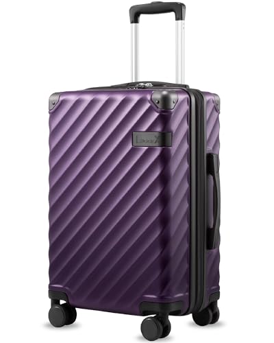 LUGGEX 20 Inch Carry On Luggage 22x14x9 Airline Approved, Purple - color: Purple, size: Carry-On 20-Inch