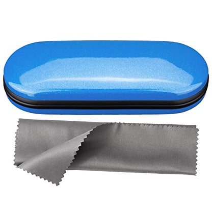 Vemiss Hard Shell Eyeglass Cases, Lightweight Portable Glasses Case for Women Men - color: B-blue