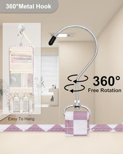 Relavel Hanging Toiletry Bag (02 Checkboard Purple, Small) - color: 02 Checkboard Purple, size: Small