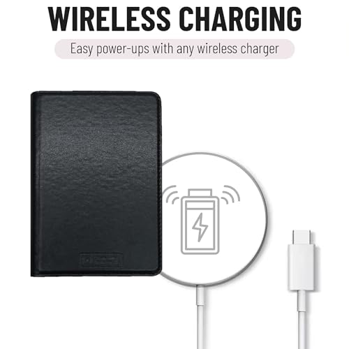 Travel Passport Holder, Wireless Charging Tracker, iOS Only – Brown - color: Brown