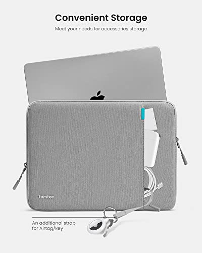 tomtoc 360 Protective Laptop Sleeve Kit for 15-inch MacBook Air M5/A3448 - color: Gray, size: 15-inch