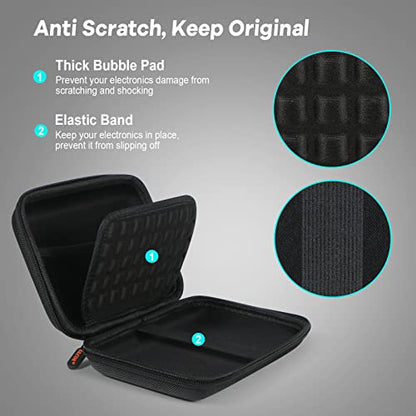 Shockproof Hard Shell Carrying Case for GPS, External Hard Drive - color: Black