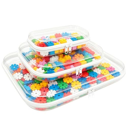 3PCS Thickened Clear Hard Shell Zipper Case, Professional Grade Plastic Transparent Storage Box, Toiletry Pouch, Travel Organizer, Cosmetic Bag (S/M/L) - color: 3PCS-S/M/L