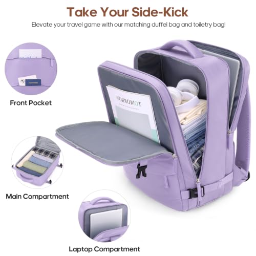 UKEIN Luggage Set with Backpack,Hardshell Carry On Luggage Airline Approved - color: Purple