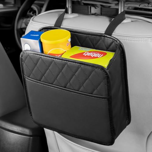 Car Back Seat Organizer PU Leather Hanging Storage Bag