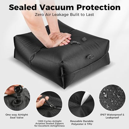 Travel Vacuum Bags with Pump 25L Vacuum Seal Bag for Clothing Travel 2 Pack