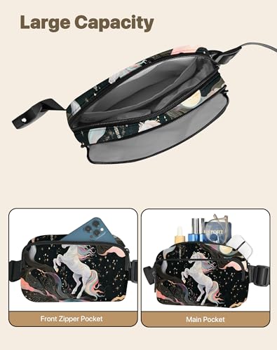 Fanny Pack 여행용 벨트 백 Everywhere 크로스바디 백 여성용 허리 팩 조절 가능한 스트랩 방수, 실버, 패션 - color: 실버