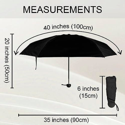 TopTie Compact Mini Umbrella for Purse, Small Sun & Rain Umbrellas with Case, Travel Folding Umbrella - color: Navy