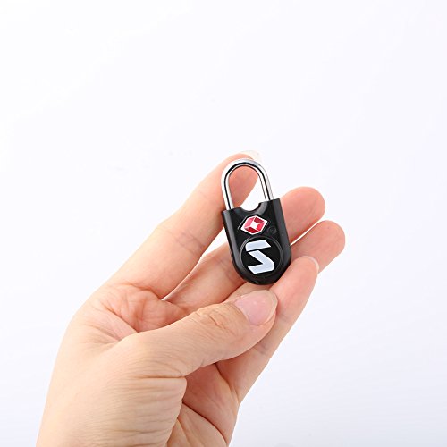 SURE LOCK Mini TSA Approved Keyed Luggage Lock – One Key Opens All, Fits Tight Zipper Gaps & Small Pull Holes, Compact Travel Lock for Suitcases, Backpacks & Handbags - color: ALL COLOUR 6 PACK
