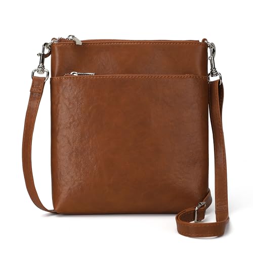 befen Genuine Leather Crossbody Purses for Women Travel Cross Body Bags Lightweight with Adjustable Shoulder Strap | Real Leather, Detachable Shoulder Strap, Lightweight, Adjustable Shoulder Strap, Compact Size, Daily Travel Use, Slim - color: A01-vegetab