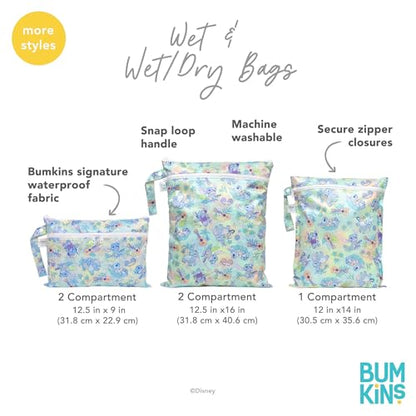 Bumkins Disney Waterproof Wet Bag for Baby, Travel, Swim Suit, Cloth Diapers, Pump Parts, Pool, Gym Clothes, Toiletry, Strap to Stroller, Daycare, Zip Reusable Bag, Packing Pouch, Winnie the Pooh - color: C2 Winnie and Friends, style: Wet Bag