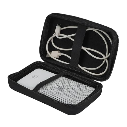 Zoyiancy Portable Cable Carrying Case, Dustproof Power Bank Protector - color: Black