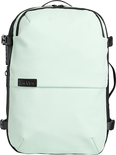 Travel Backpack 60L Expandable Air Compression System Water Resistant TSA Lock Carry-On Suitcase Luggage (Air Pump Not Included) - color: Pastel Blue