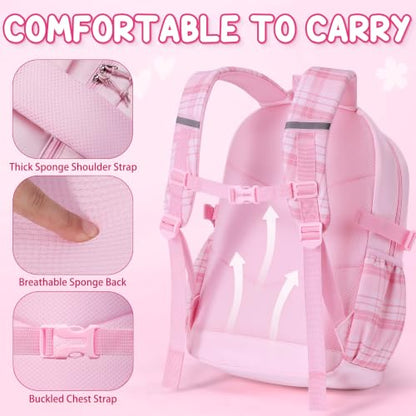 Fimibuke 9PCS Blue Bunny Girls Backpack for School w/Lunch Box Pencil Case - color: Blue Bunny