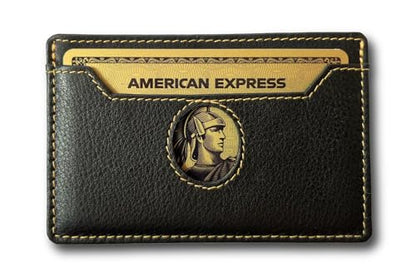 2 Card Minimalist Front Pocket Card Holder Wallet for Men & Women - Genuine Leather Ultra Thin - Compatible with American Express Gold - style: 2-card Mini Wallet (Golden, Napa)