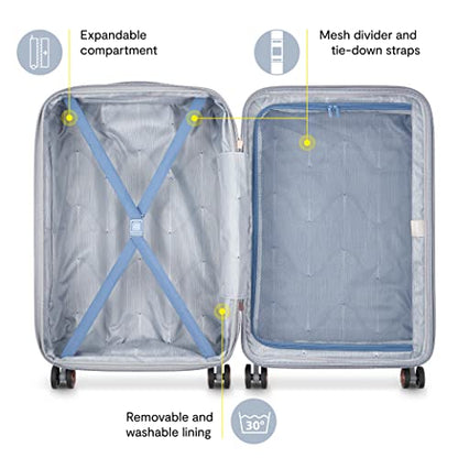 DELSEY PARIS Cruise 3.0, 24 Inch Checked-Medium Luggage, Graphite - color: Graphite, size: Checked-Medium 24 Inch