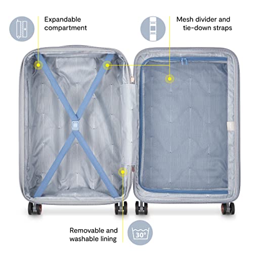 DELSEY PARIS Cruise 3.0, 24 Inch Checked-Medium Luggage, Graphite - color: Graphite, size: Checked-Medium 24 Inch