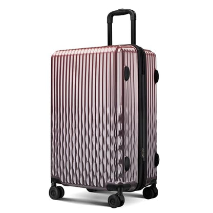 Tolino Checked 24 In Expandable Luggage Hardside Suitcase with Wheels | Lightweight Gradient PC+ABS Hardshell | Smooth 360° Spinner Wheels | Expands 20% | TSA Lock - color: Galaxy Rose, size: M(24 In)