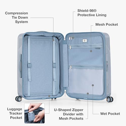 Traveler's Choice Ultimax II Polycarbonate Hardside Luggage with Spinner Wheels, Teal, 29-Inch Large Luggage - color: Teal, size: 29-Inch Large Luggage