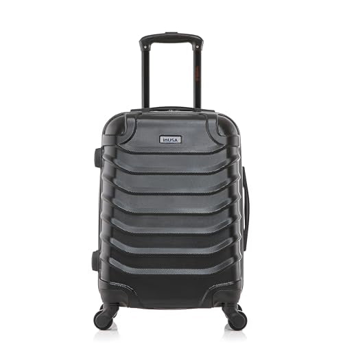 InUSA ENDURANCE Luggage with Spinner Wheels | Durable Lightweight Hardshell Suitcase, Spacious Travel Bag with Handle and Trolley | 20-Inch Carry On Small Luggage | Black - color: Black, size: 20 Inch