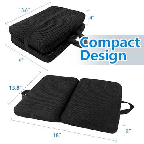 Portable Foldable Seat Cushion Soft Thick for Stadium Travel Camping Office - size: L--18" x 13.8" x 2"