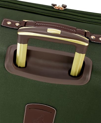 London Fog Nottingham 25 Inch Expandable Spinner Softside Suitcase, Olive Chestnut - color: Olive Chestnut