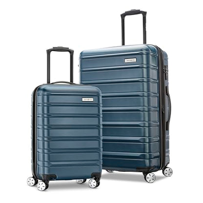 Samsonite Omni 2 Hardside 2 Piece Set - Includes Carry-On & Medium Checked Suitcases - 360° Dual Spinner Wheels - Integrated TSA Lock & Expansion - Amazon Exclusive -Nova Teal - color: Nova Teal, size: 2-Piece Set (Carry-on/Medium)
