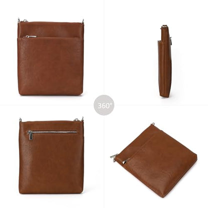 befen Genuine Leather Crossbody Purses for Women Travel Cross Body Bags Lightweight with Adjustable Shoulder Strap | Real Leather, Detachable Shoulder Strap, Lightweight, Adjustable Shoulder Strap, Compact Size, Daily Travel Use, Slim - color: A01-vegetab