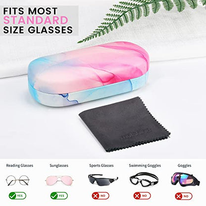 molshine Hard Shell Sunglasses Case,Classic Large Glasses Case for Women Men,Sunglass Eyeglasses - color: Pale Pinkish Purple