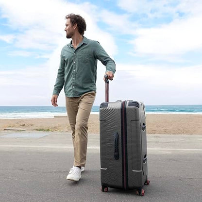Traveler's Choice Maxporter II Polycarbonate Hardside Trunk with Spinner Wheels, Gray, 31-Inch Large Trunk - color: Gray, size: 31-inch Large Trunk