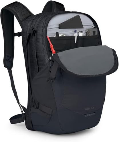 Osprey Nebula Commuter Backpack, Black OS | everyday bag, campus pack, laptop carry, Black color, OS size - color: Black