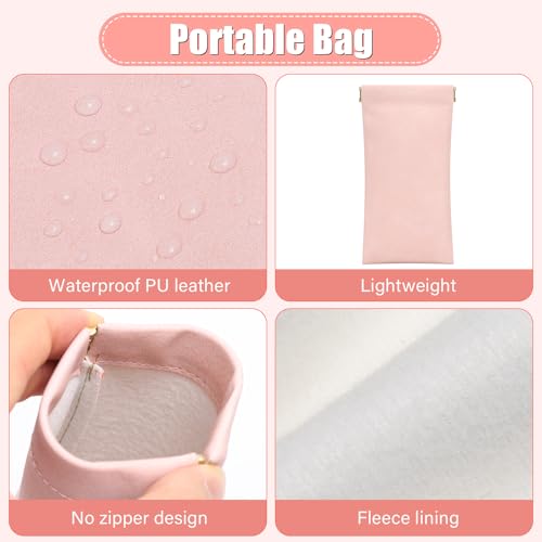 Sightor Sunglass Case, 2 Pcs Soft Eyeglass Cases for Women Glasses Pouch - color: Black, Rose