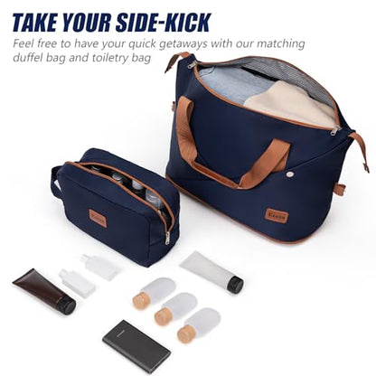 Eeeza Luggage Sets 5 Piece Hardside Suitcase,Sky Blue(20"/24"/28"/DB/TB) - color: Sky blue