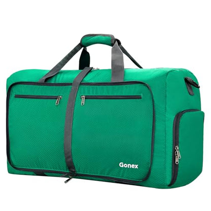 Gonex 60L Foldable Travel Duffle Bag with Shoe Compartment, Lightweight - color: Mint Green, size: 60L