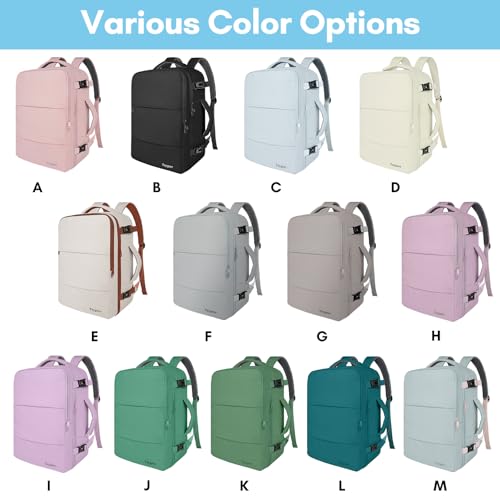 Taygeer Carry On Backpack, 40l Travel Backpack for Women Airline Approved - color: Blue, size: X-Large
