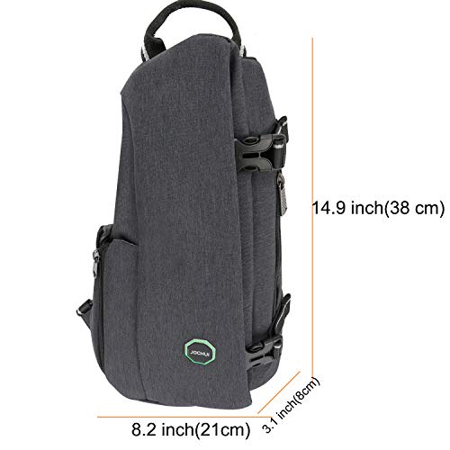 Sling Bag Small Backpack Crossbody Shoulder Bag Sling Pack - color: B-dark Gray