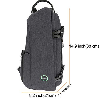 Sling Bag Small Backpack Crossbody Shoulder Bag Sling Pack - color: B-dark Gray
