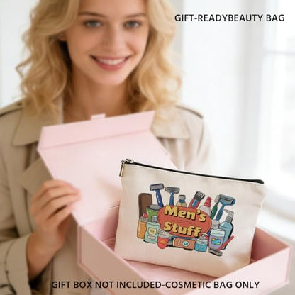 Mens Stuff Makeup Bag Toiletries Shaving Bags Cosmetic Bags Zipper Pouch - color: Multicolor 102