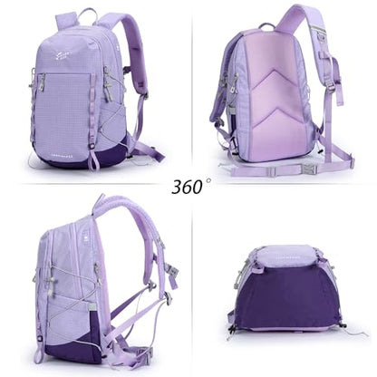 Eslcorri 22L Light Hiking Backpack Daypack with Trekking Pole Holder - Pink - color: 23l-pink