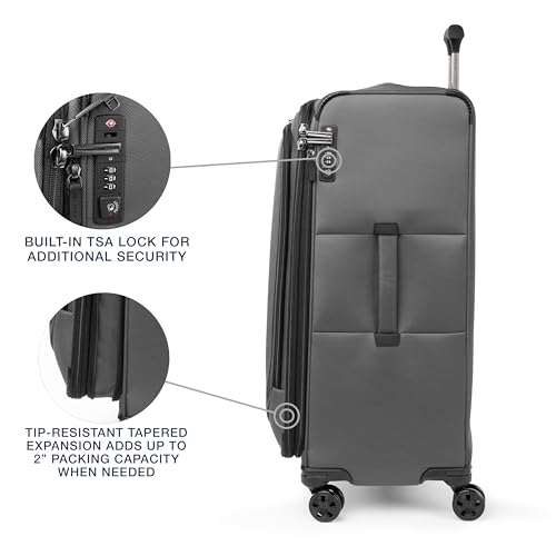 Travelpro Crew Classic Softside Checked Luggage, Grey, 29-Inch - color: Titanium Grey, size: Checked Large