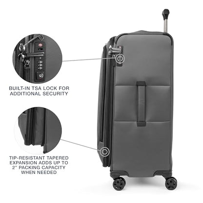 Travelpro Crew Classic Softside Checked Luggage, Grey, 29-Inch - color: Titanium Grey, size: Checked Large